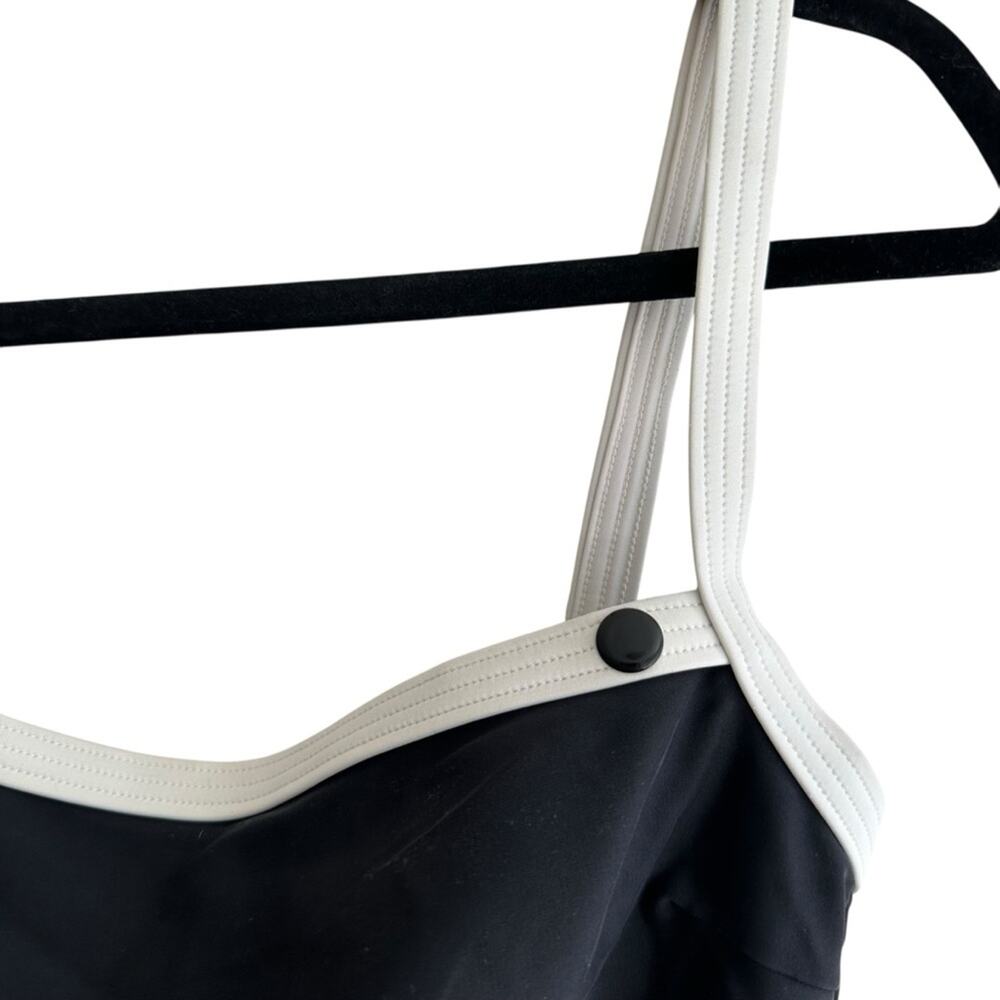 La Blanca One Piece Square Neck Nautical Solid Swimsuit - Picture 4 of 7